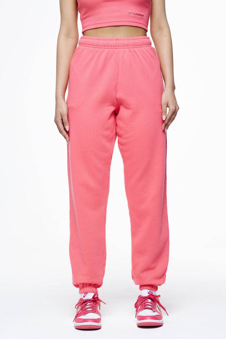 Pegador Villa High Waisted Sweat Pants Vintage Washed Strawberry Gum
