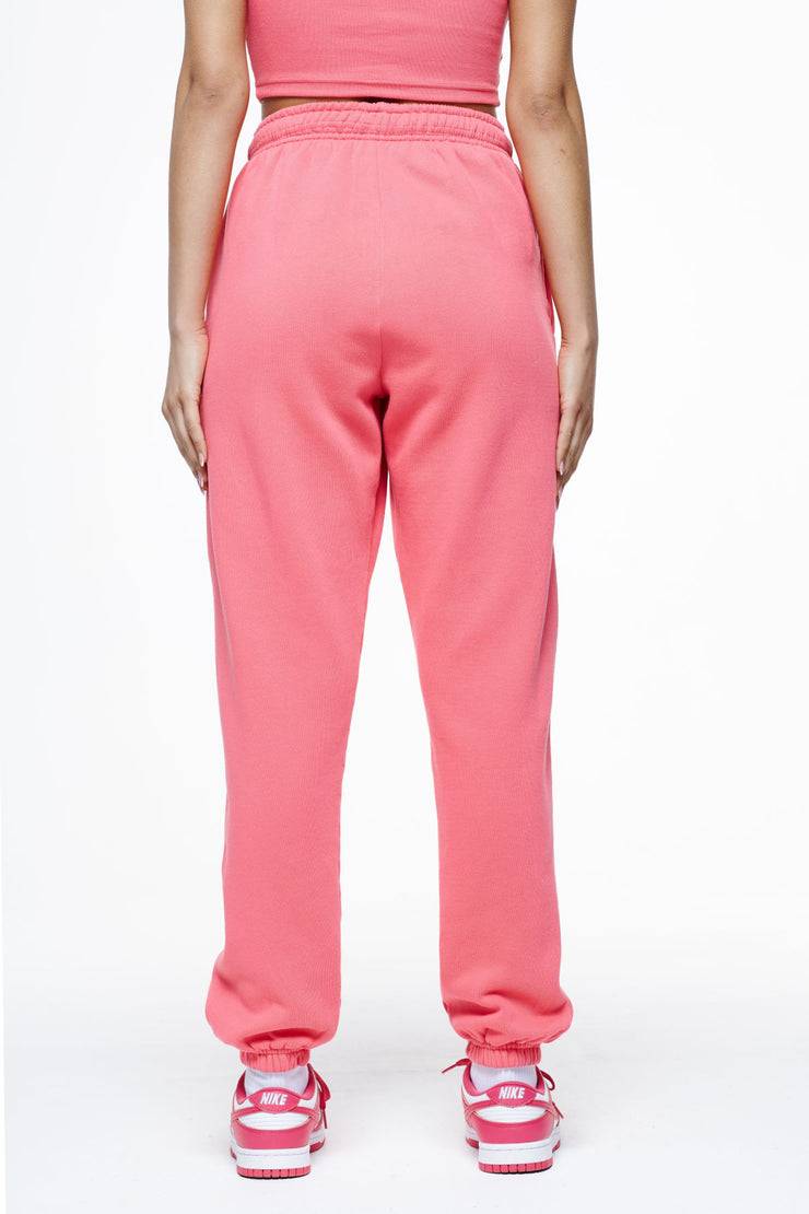 Pegador Villa High Waisted Sweat Pants Vintage Washed Strawberry Gum