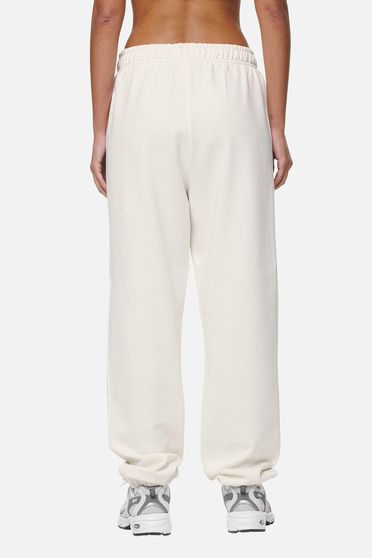 Pegador Villa High Waisted Sweat Pants Washed Coconut Milk Black Gum