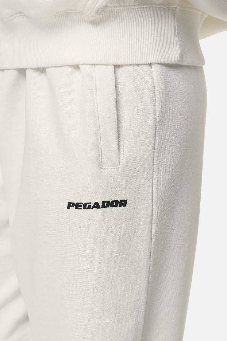 Pegador Villa High Waisted Sweat Pants Washed Coconut Milk Black Gum