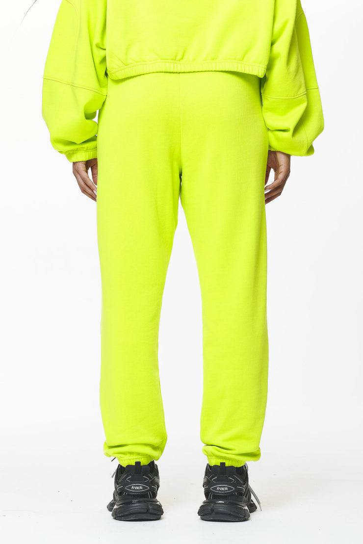 Pegador Villa High Waisted Sweat Pants Washed Lime Yellow Gum