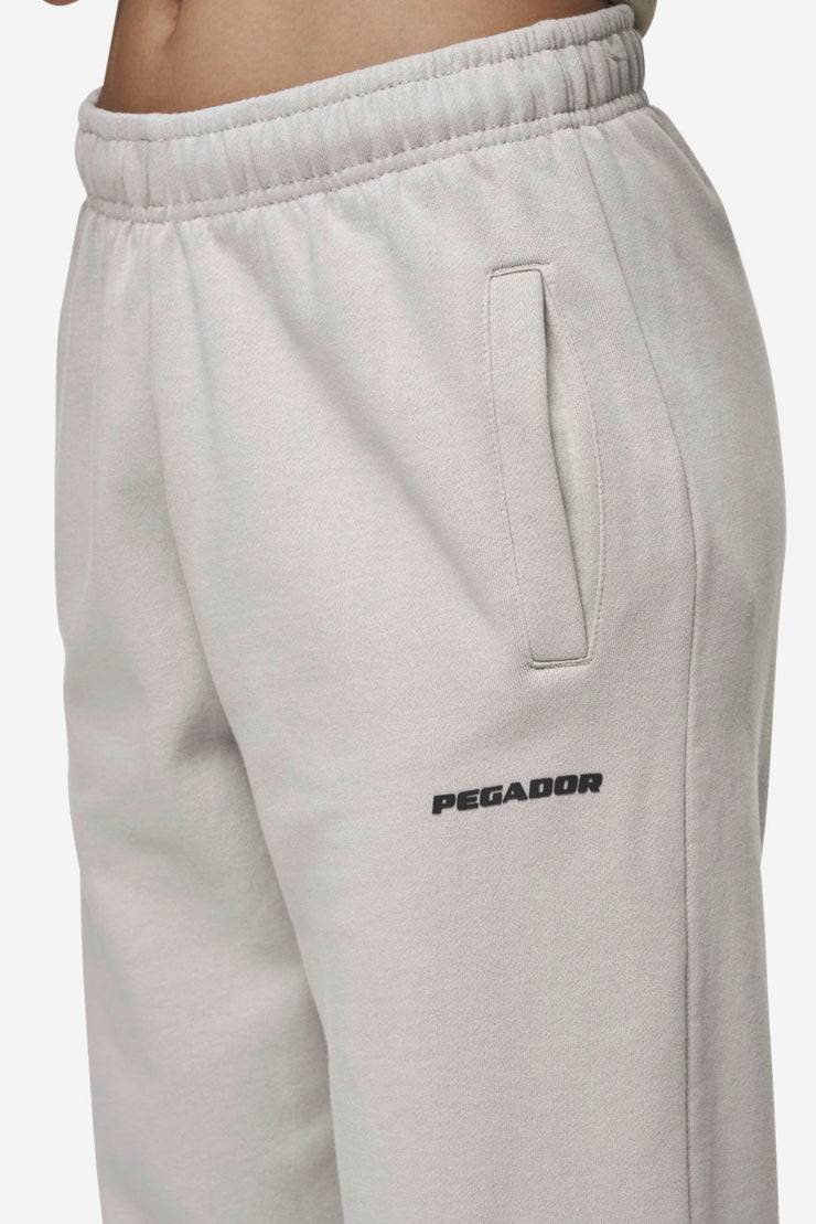 Pegador Villa High Waisted Sweat Pants Washed Moon Grey Black Gum