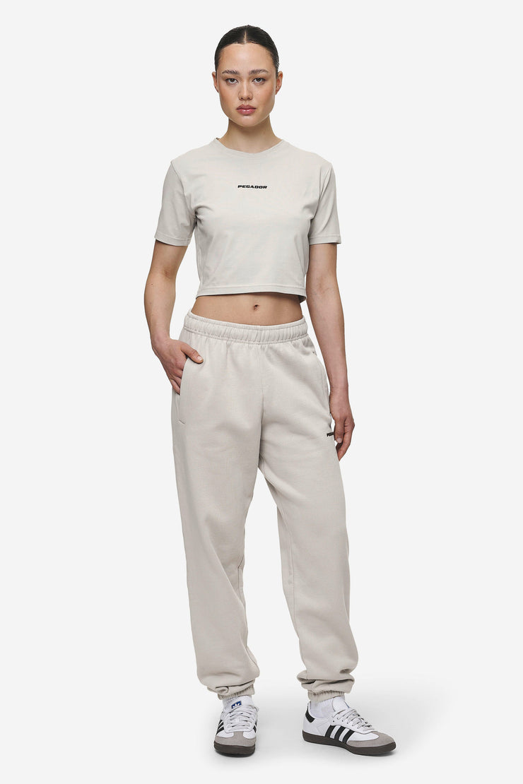 Pegador Villa High Waisted Sweat Pants Washed Moon Grey Black Gum
