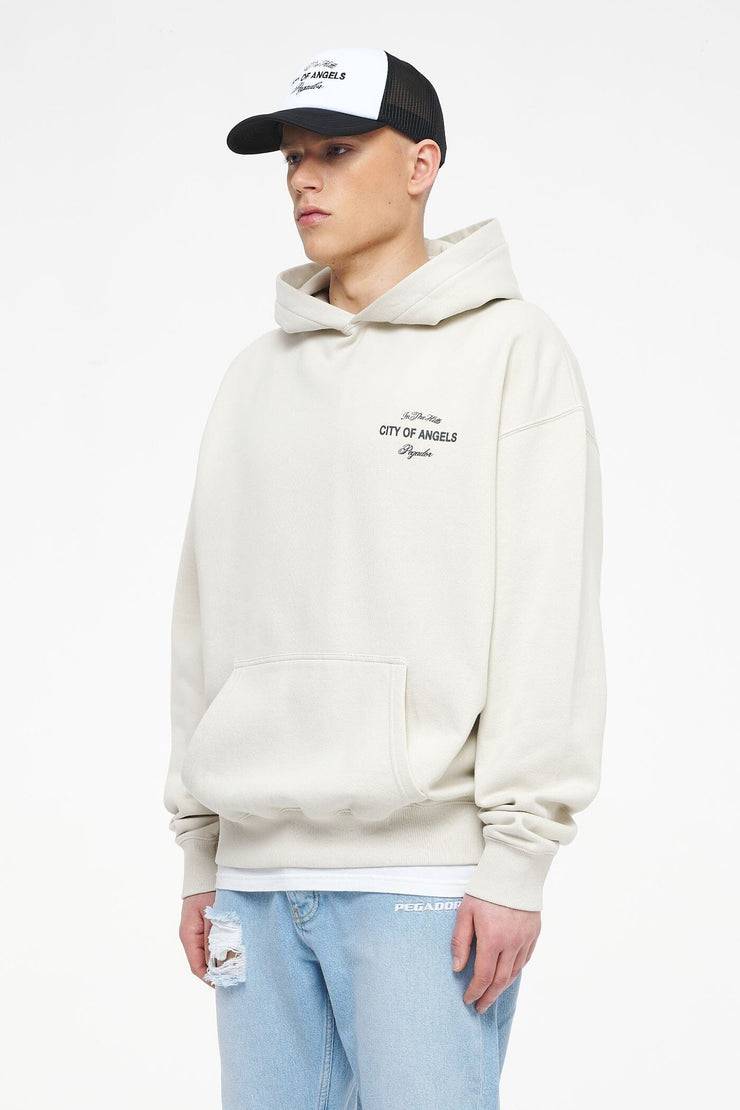 Pegador Wallace Oversized Hoodie Vintage Washed Angels Cream