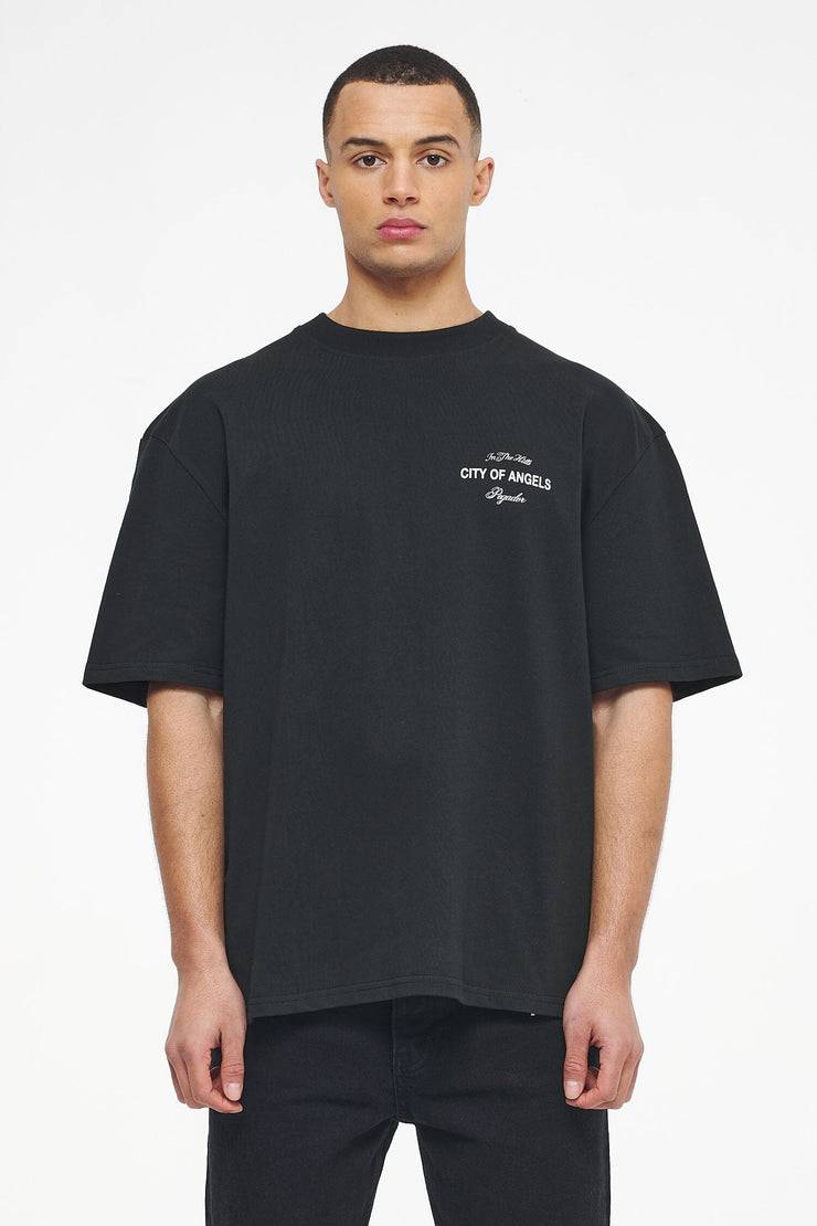 Pegador Wallace Oversized Tee Vintage Washed Black Ink