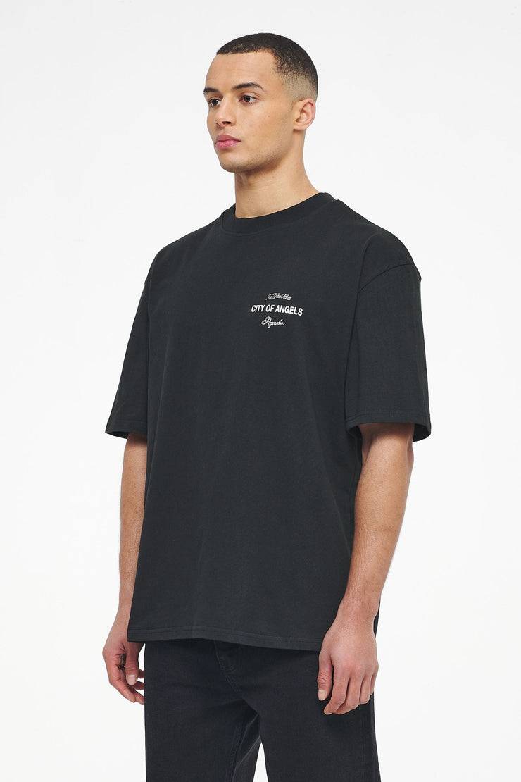 Pegador Wallace Oversized Tee Vintage Washed Black Ink