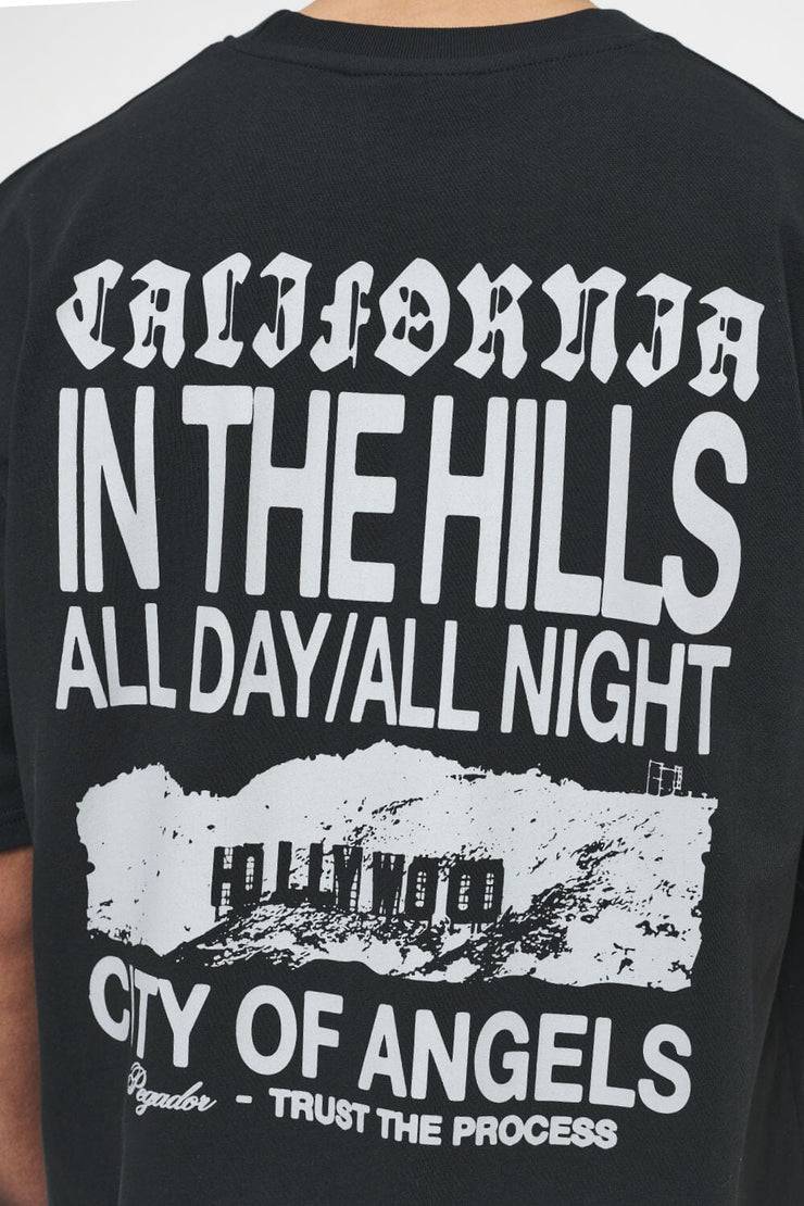 Pegador Wallace Oversized Tee Vintage Washed Black Ink