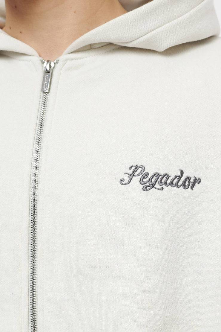 Pegador West Oversized Sweat Jacket Vintage Washed Angels Cream