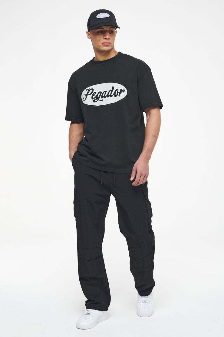 Pegador West Oversized Tee Vintage Washed Black Ink