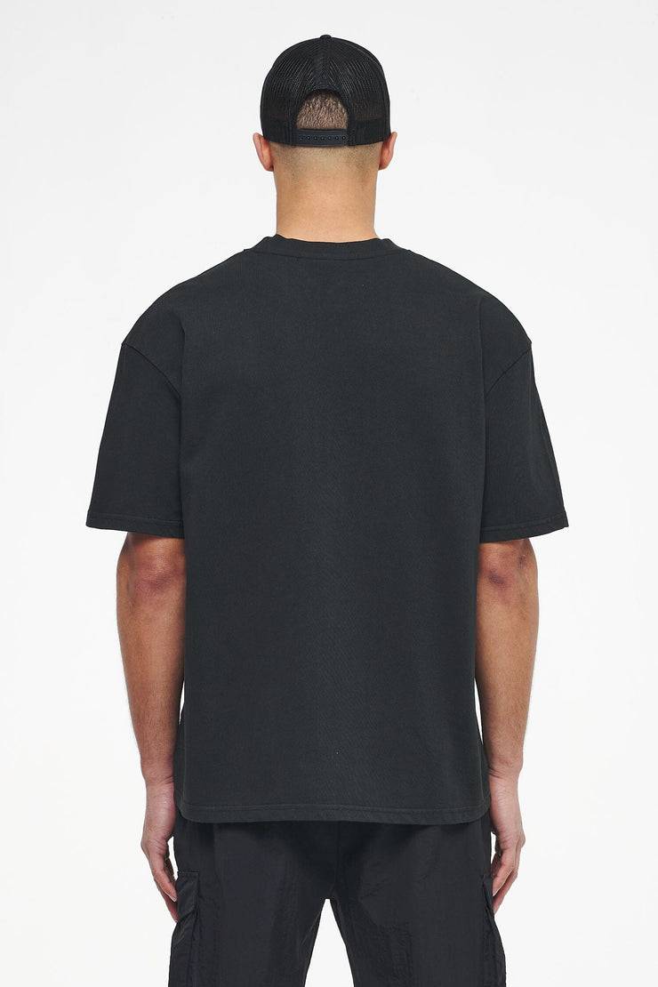 Pegador West Oversized Tee Vintage Washed Black Ink