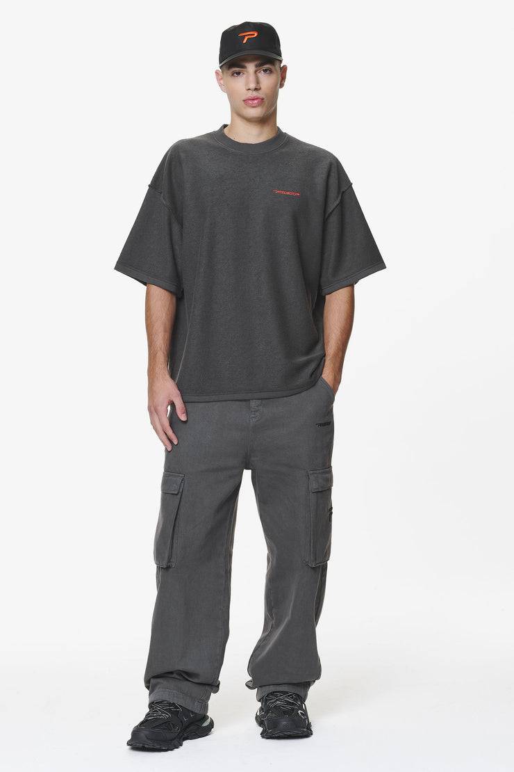 Pegador Wintor Inside Out Boxy Tee Washed Volcano Grey