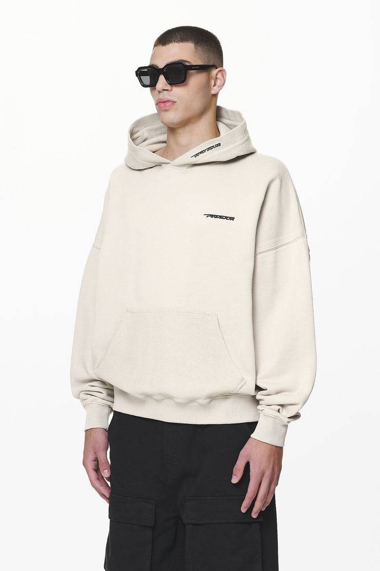 Pegador Wintor Inside Out Terry Boxy Hoodie Washed Dust Cream
