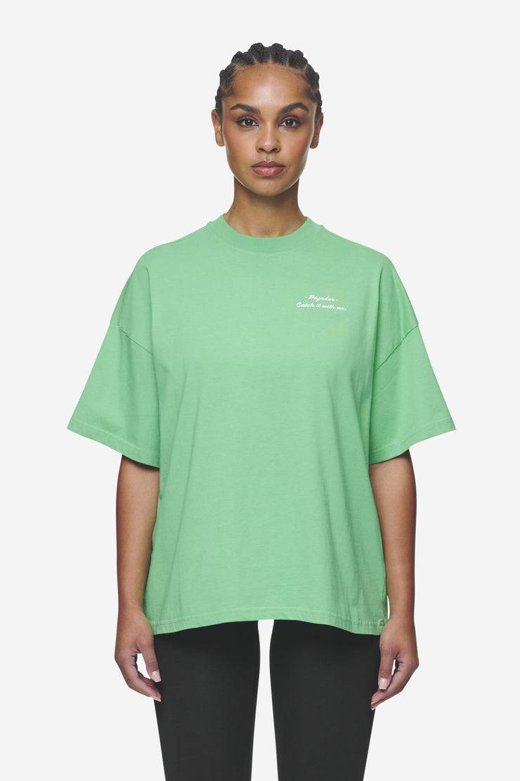 Pegador Yebra Heavy Oversized Tee Washed Peppermint Green