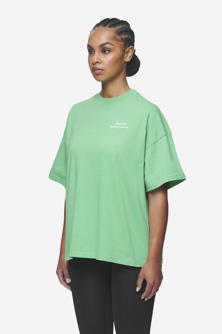 Pegador Yebra Heavy Oversized Tee Washed Peppermint Green