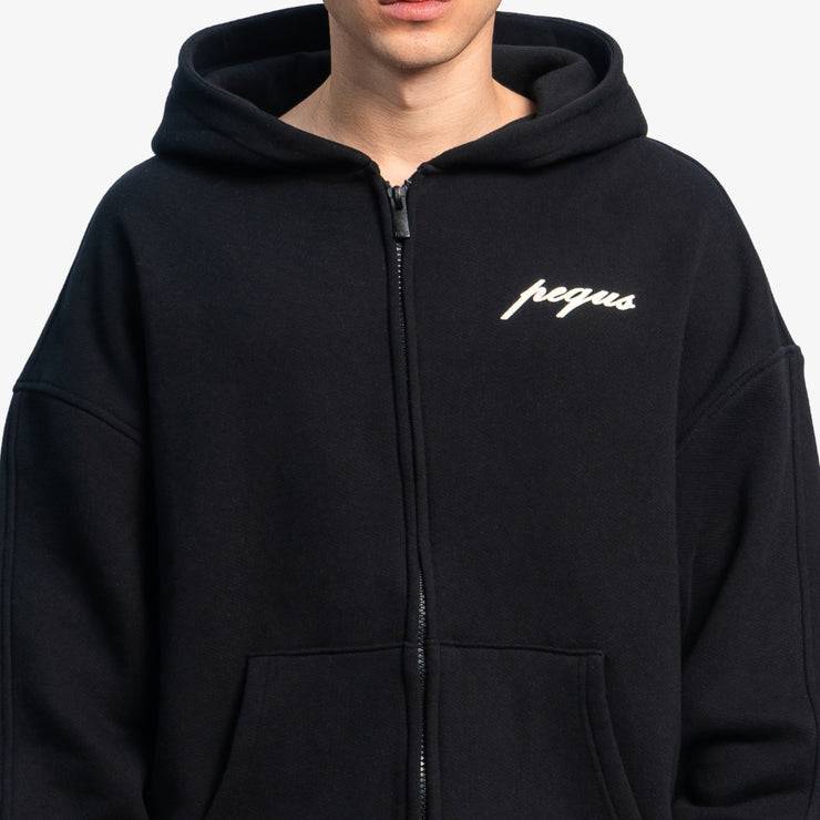 Pequs A Paradise Beach Club Back Logo Zip Hoodie