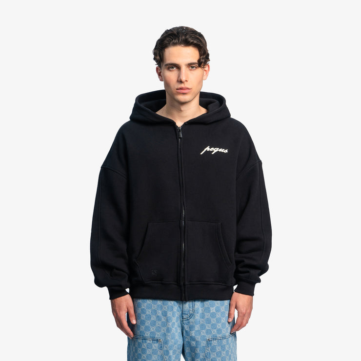 Pequs A Paradise Beach Club Back Logo Zip Hoodie