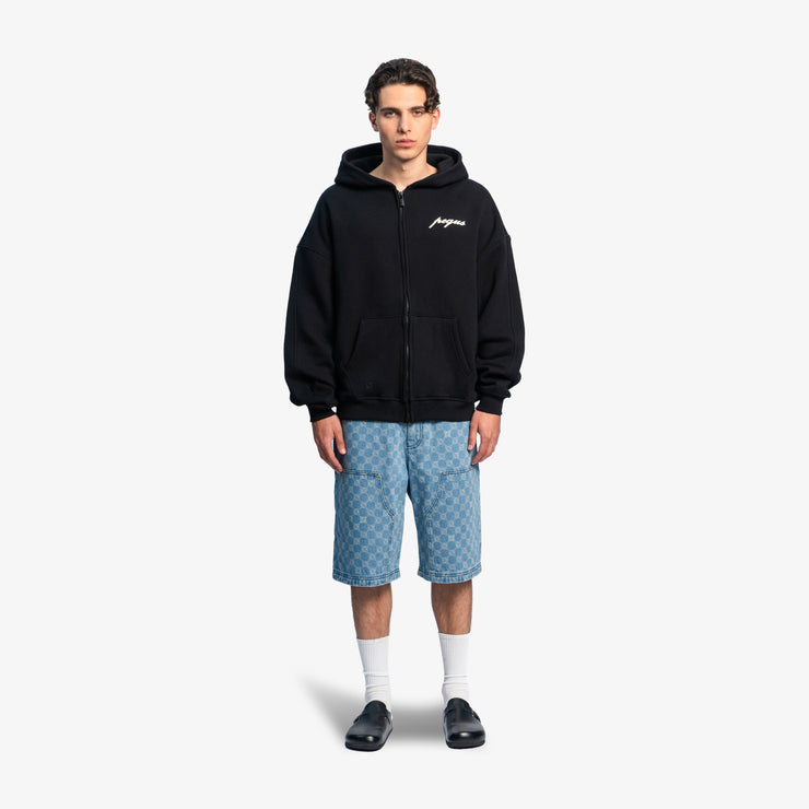 Pequs A Paradise Beach Club Back Logo Zip Hoodie