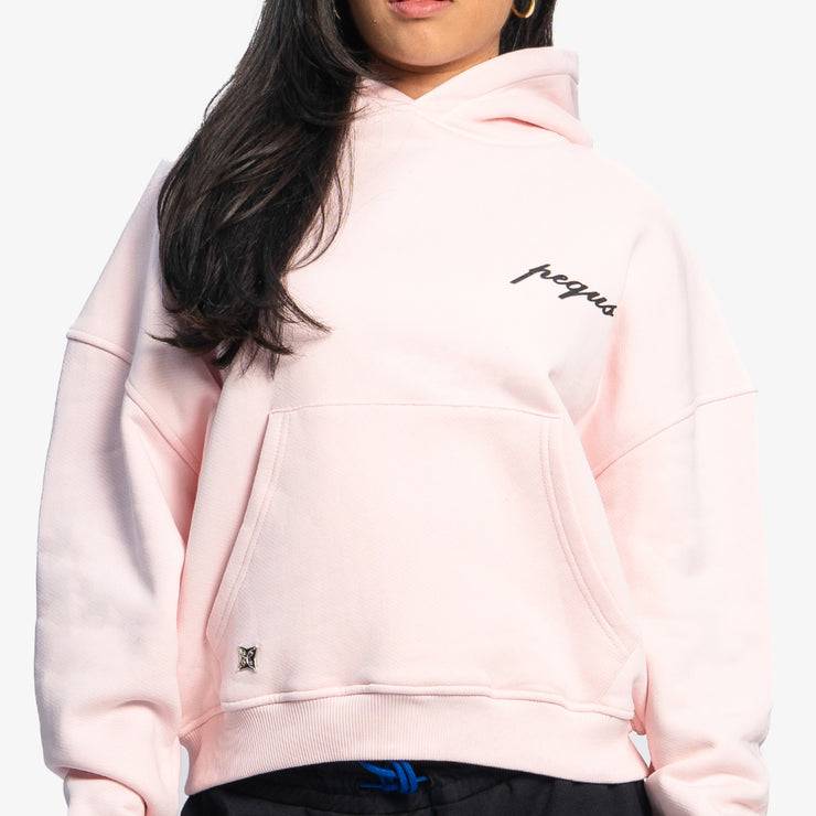 Pequs A Paradise Beach Club Graphic Cropped Hoodie