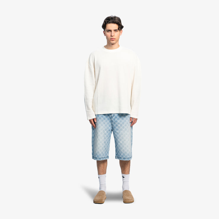 Pequs Aether Monogram Denim Jorts