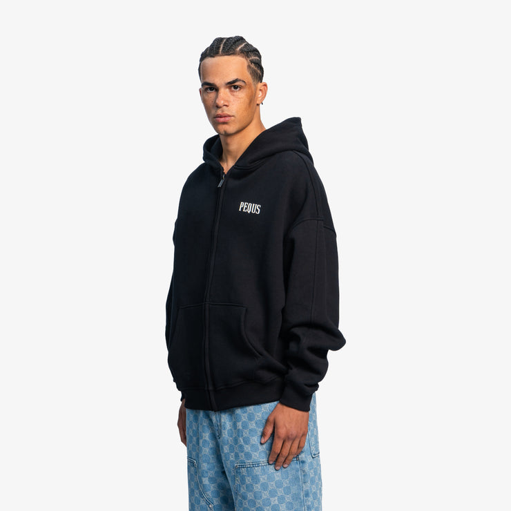 Pequs Chest Logo Zip Hoodie