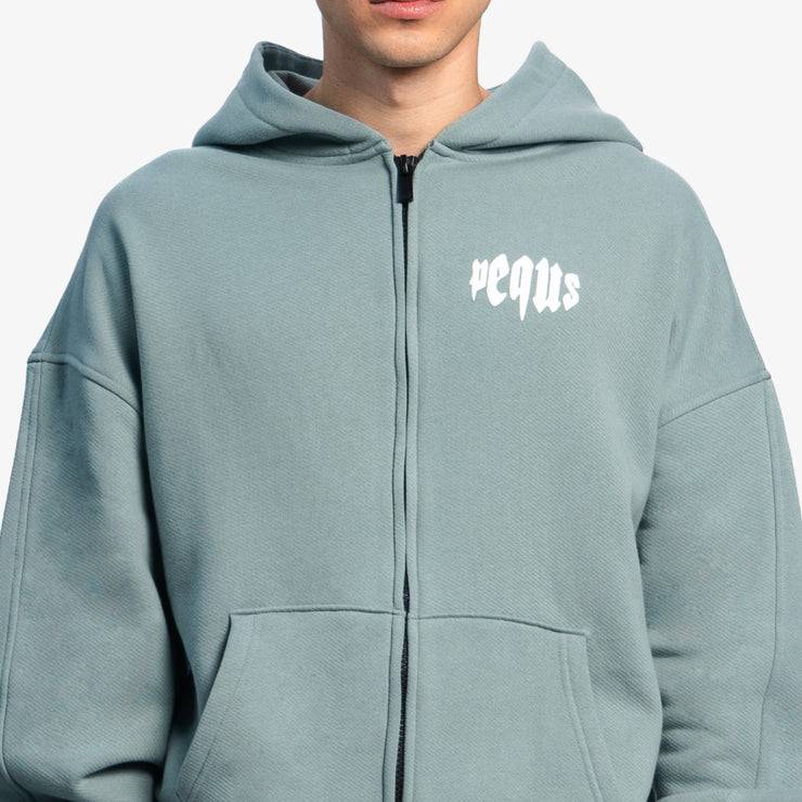 Pequs Mythic Chest Logo Zip Hoodie