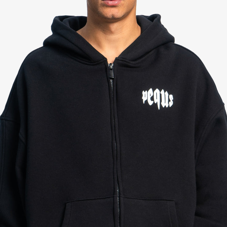 Pequs Mythic Chest Logo Zip Hoodie