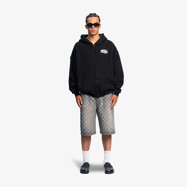 Pequs Mythic Chest Logo Zip Hoodie