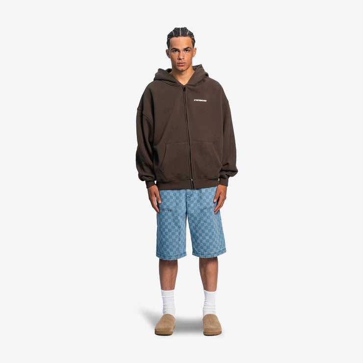 Pequs Plágia Chest Logo Zip Hoodie