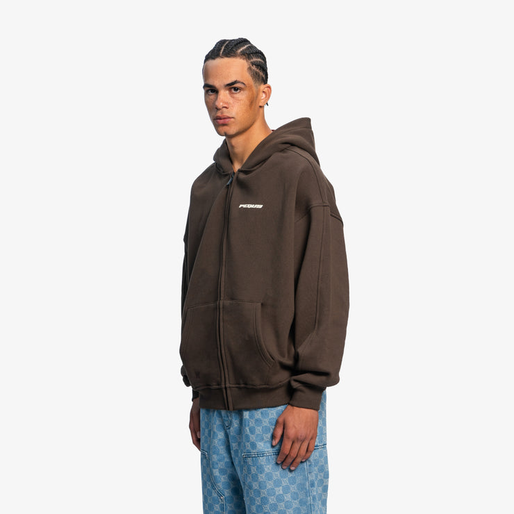 Pequs Plágia Chest Logo Zip Hoodie