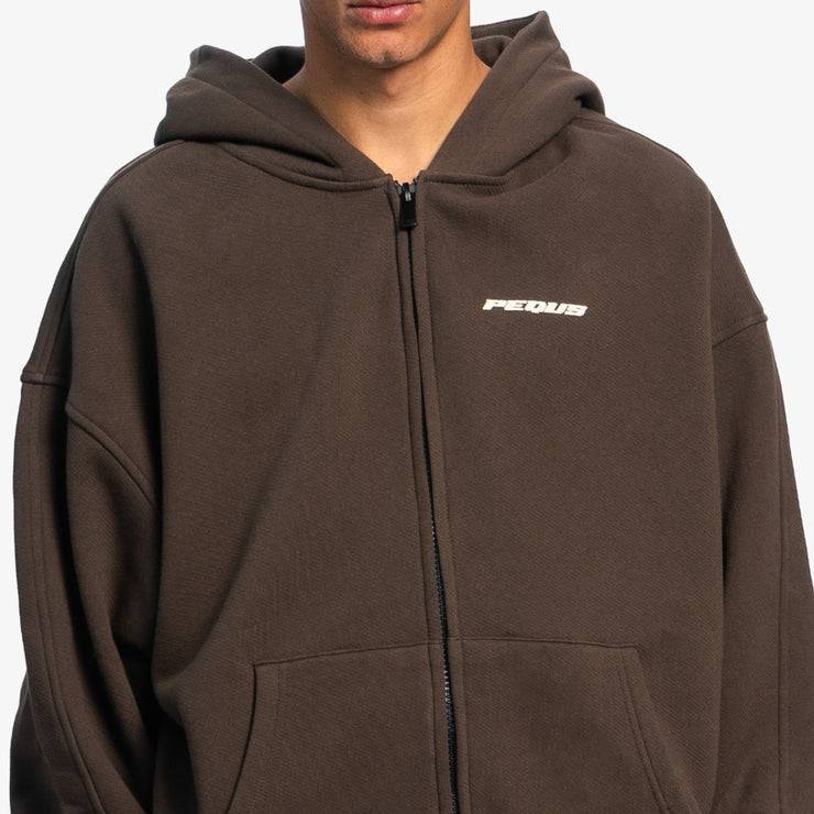 Pequs Plágia Chest Logo Zip Hoodie