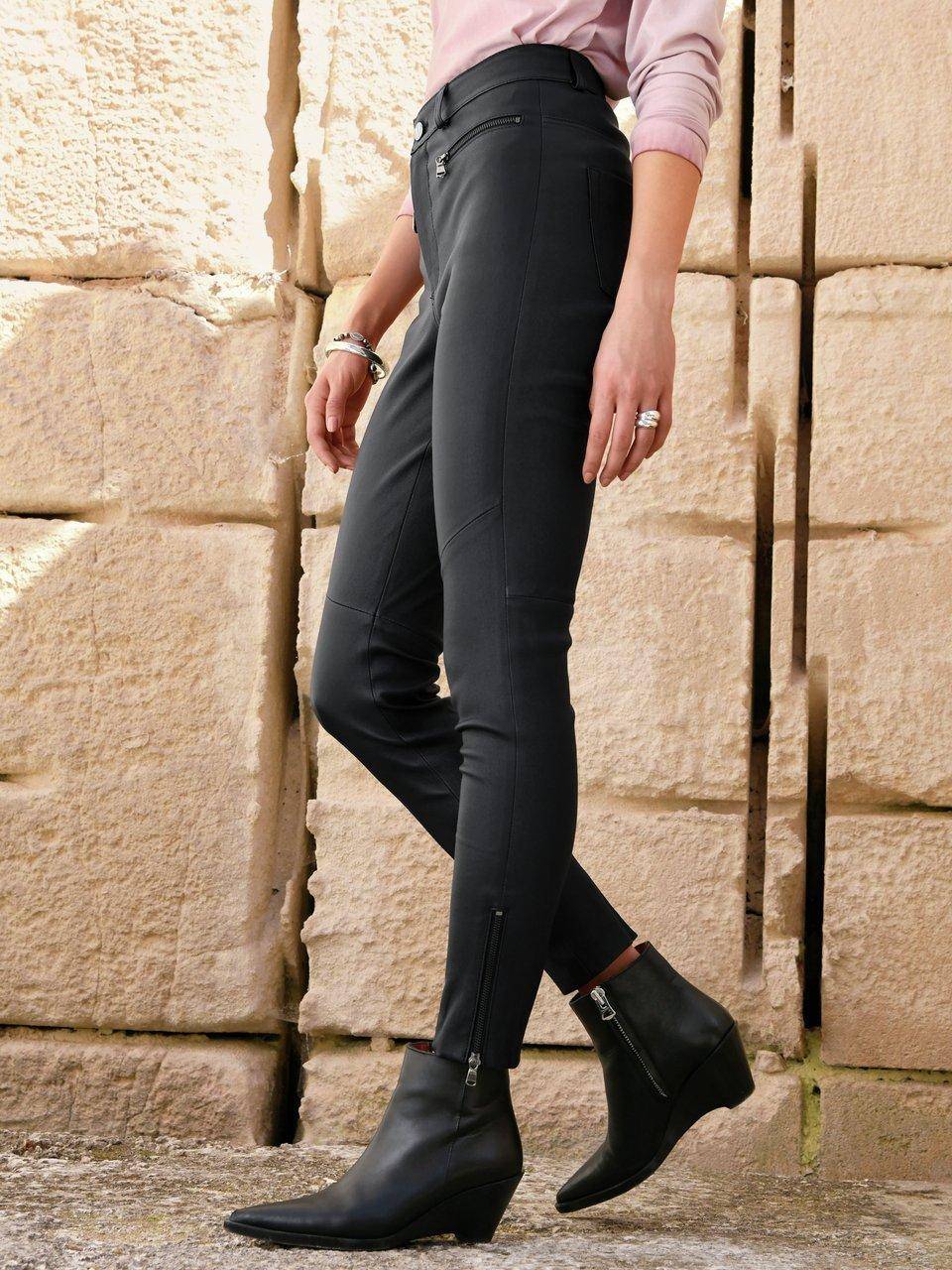 Andjel Knöchellange „High Waist“-Lederhose