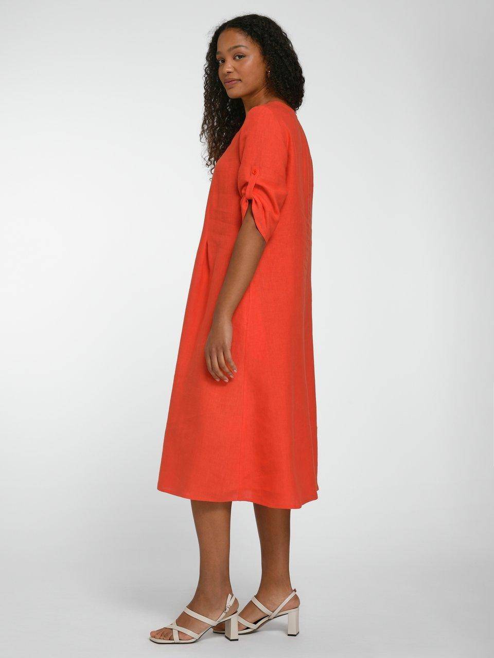 Anna Aura Kleid Mit 3/4-Arm Aus 100% Leinen