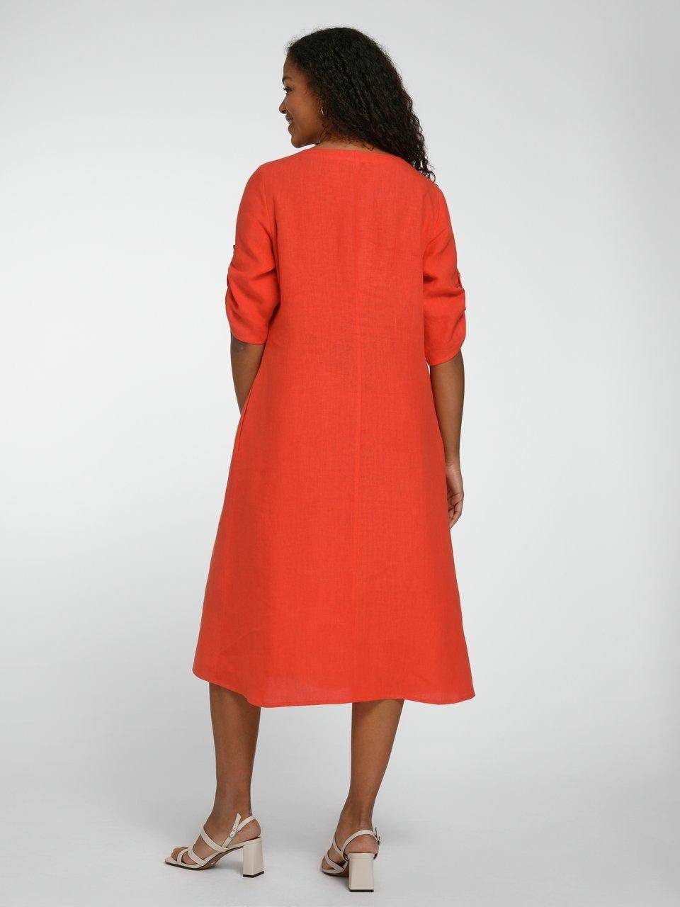 Anna Aura Kleid Mit 3/4-Arm Aus 100% Leinen