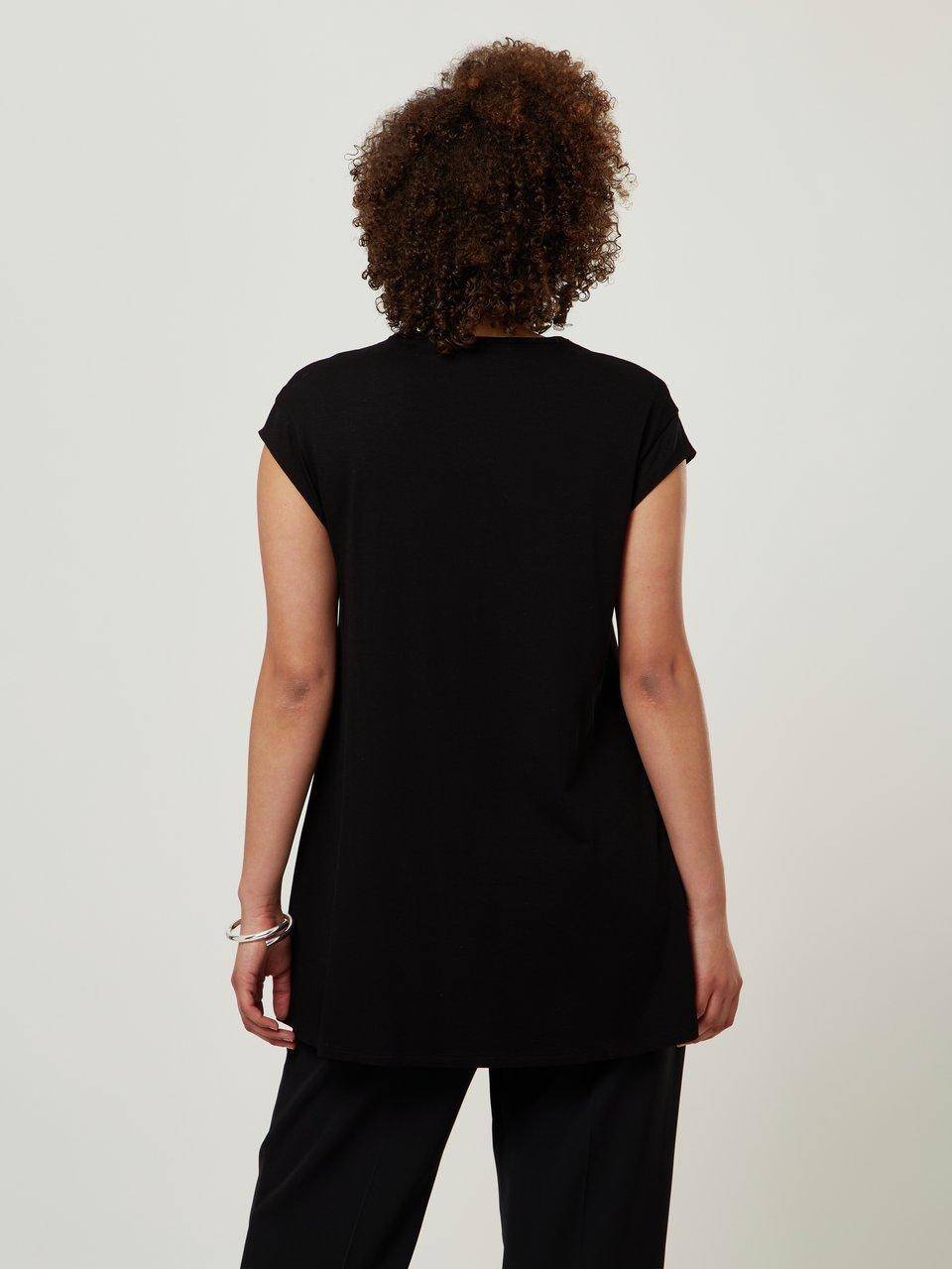 Doris Streich Long-Shirt Mit Tiefem V-Ausschnitt