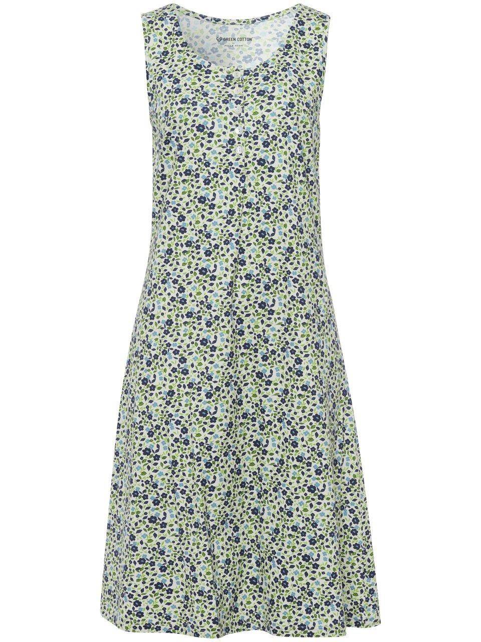 Green Cotton Ärmelloses Jerseykleid Julia