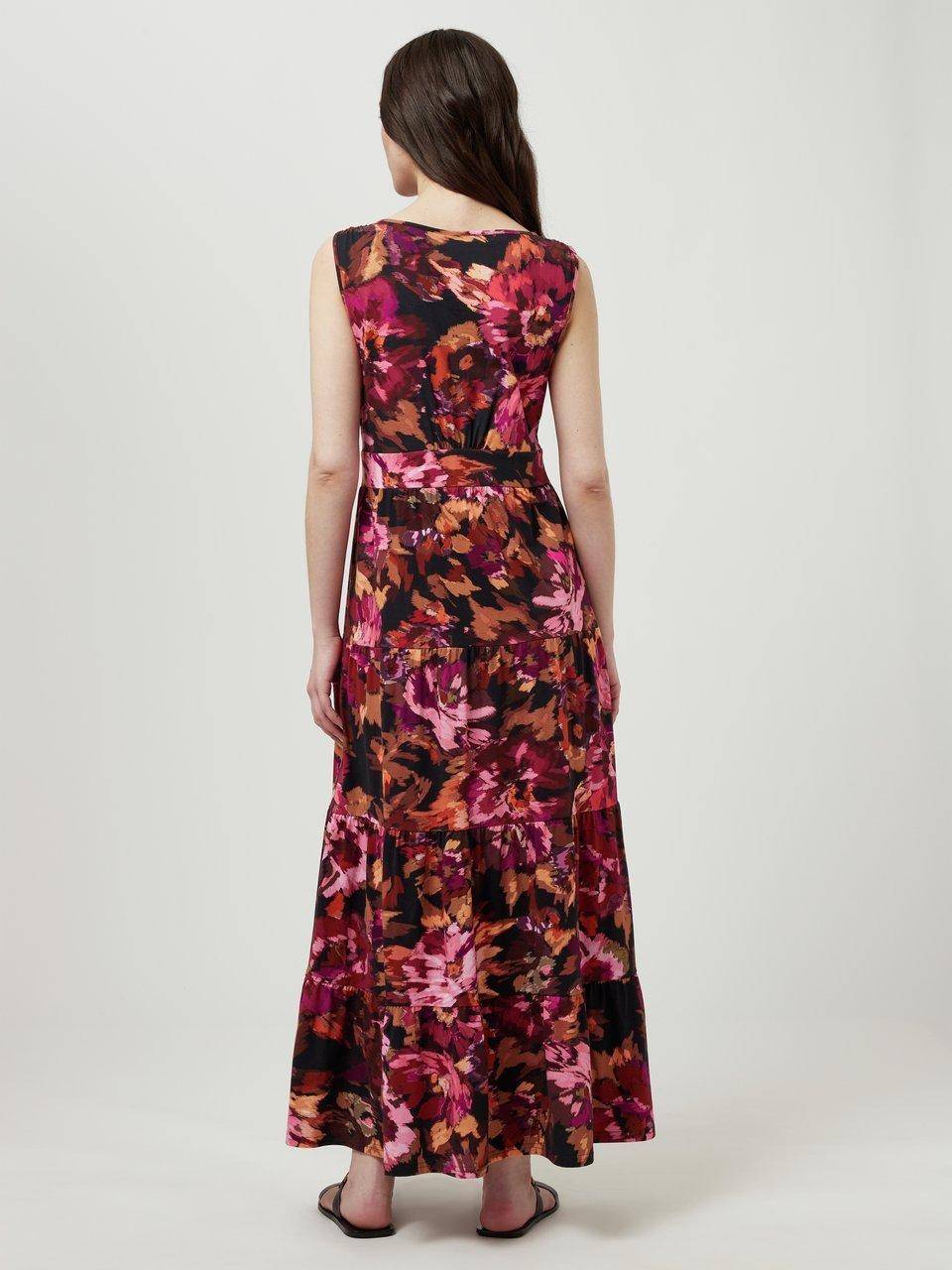 Green Cotton Ärmelloses Maxi-Jerseykleid Lone