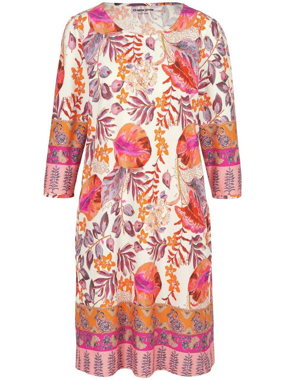 Green Cotton Jerseykleid Emma Mit 3/4-Arm