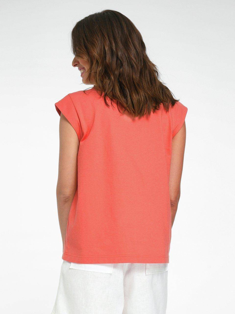 Green Cotton Rundhals-Shirt Anne Sofie