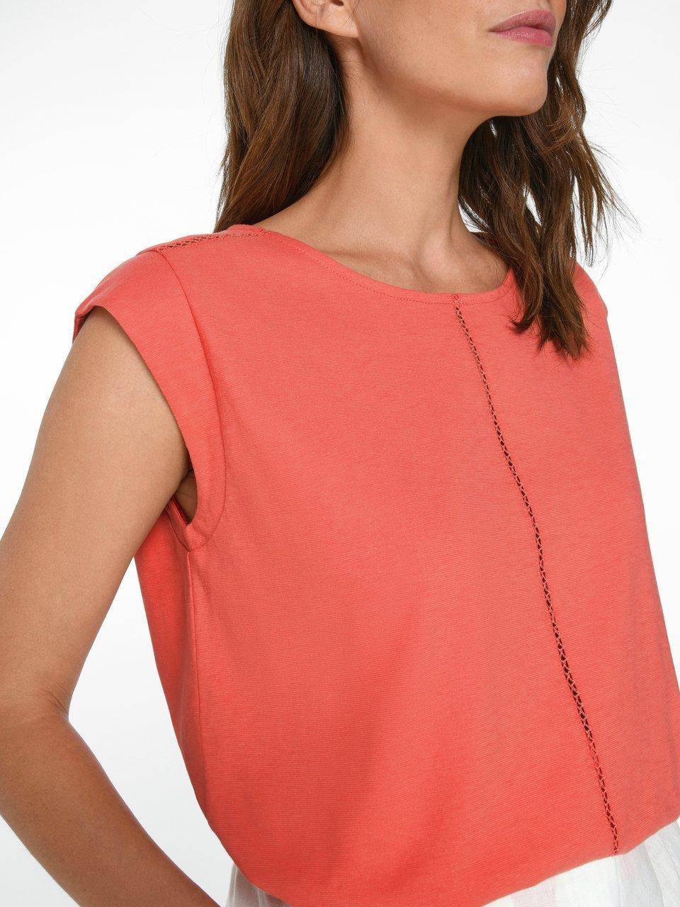 Green Cotton Rundhals-Shirt Anne Sofie