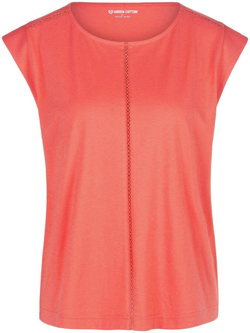 Green Cotton Rundhals-Shirt Anne Sofie