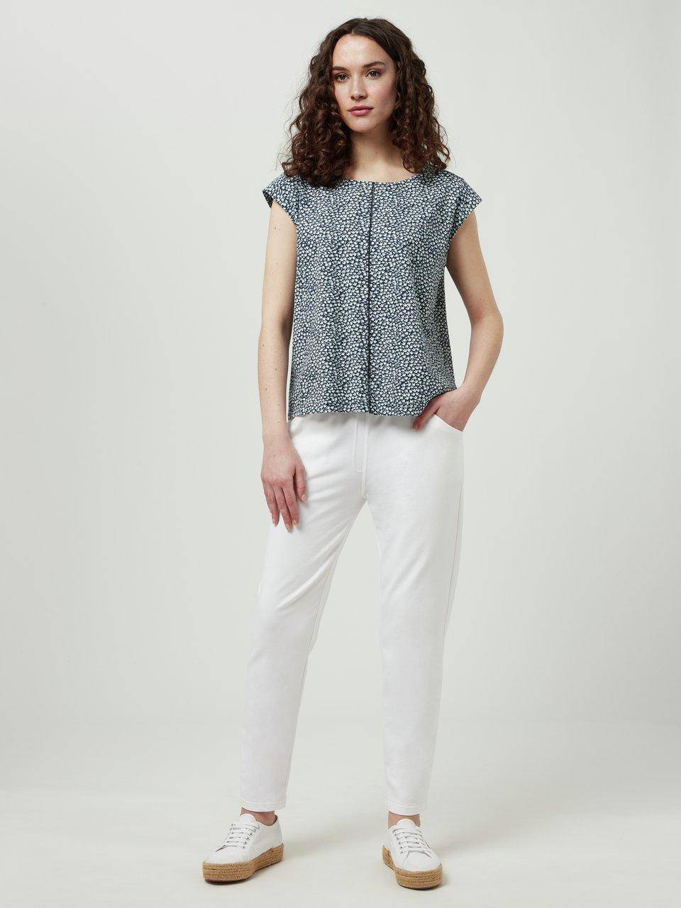 Green Cotton Rundhals-Shirt Anne Sofie