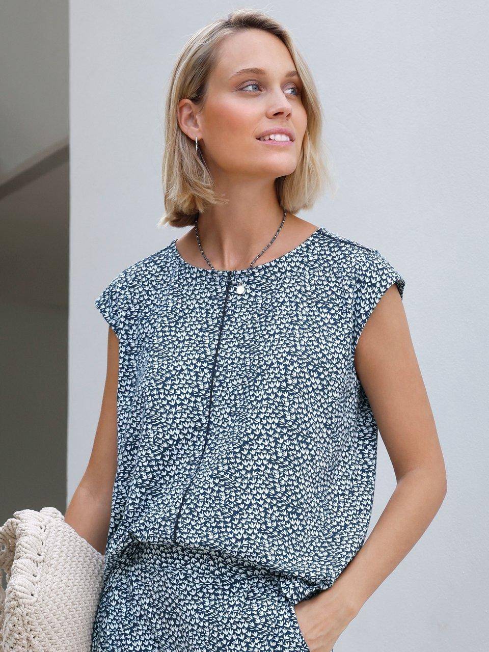 Green Cotton Rundhals-Shirt Anne Sofie