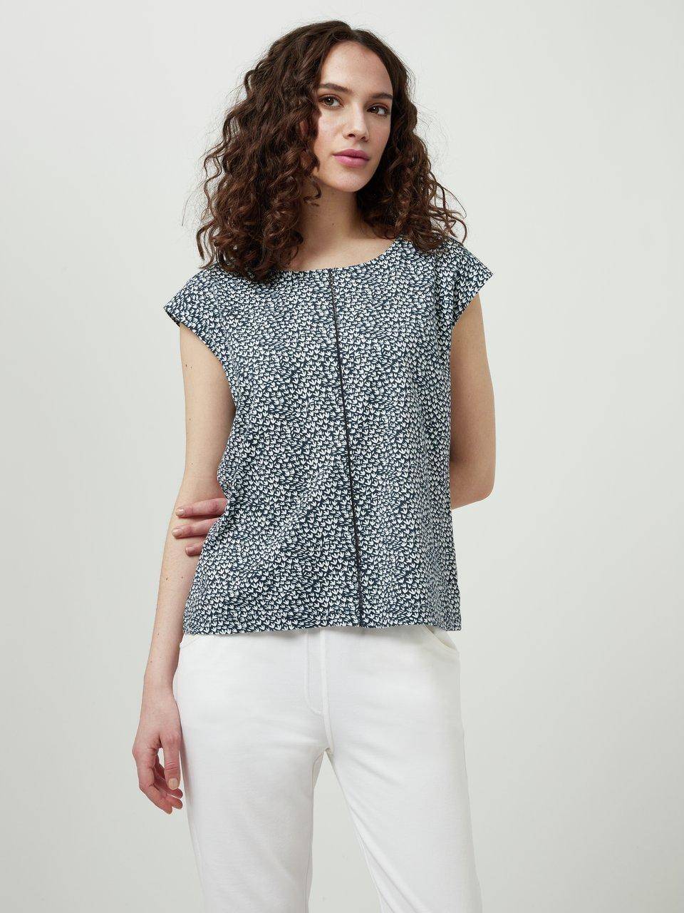 Green Cotton Rundhals-Shirt Anne Sofie