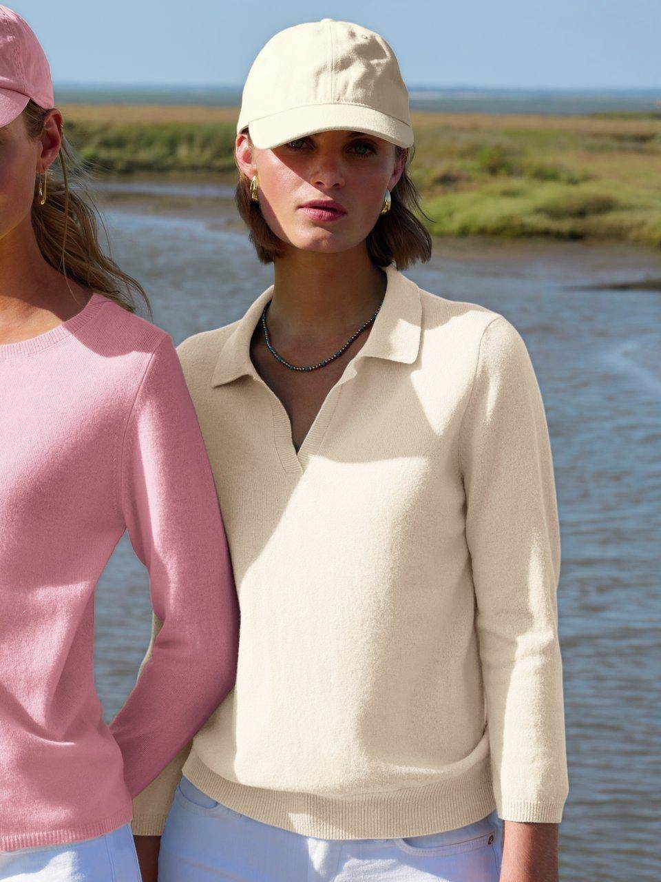 Include Polo-Pullover Mit 3/4-Arm