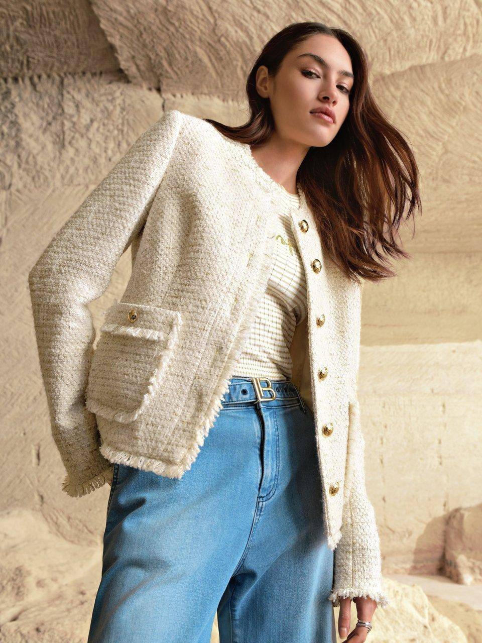 Laura Biagiotti Roma Jacke Mit Fransenkanten