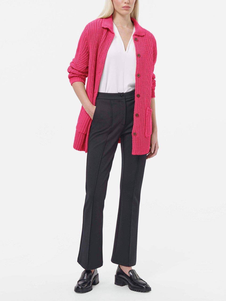 Peter Hahn Long-Strickjacke