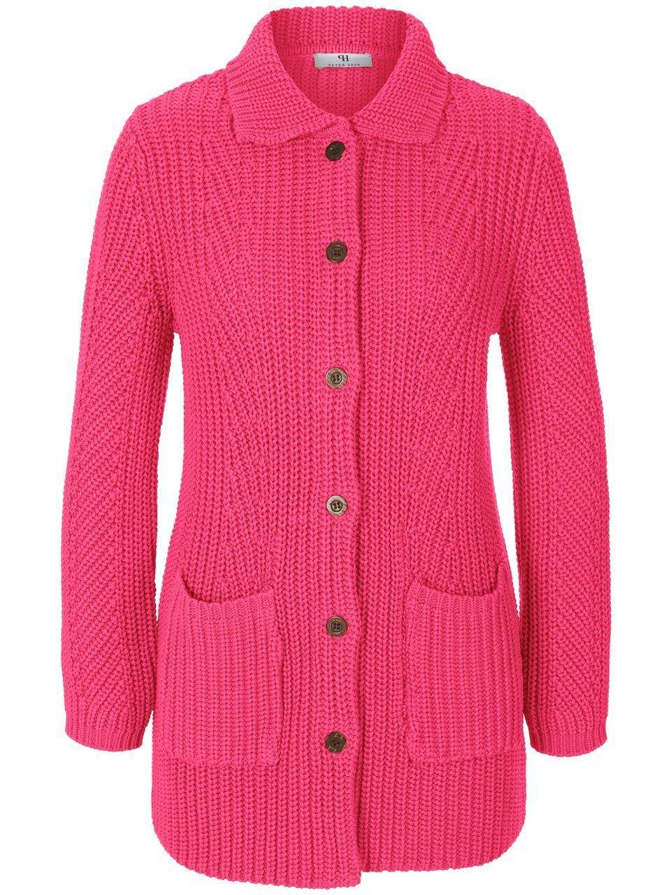 Peter Hahn Long-Strickjacke