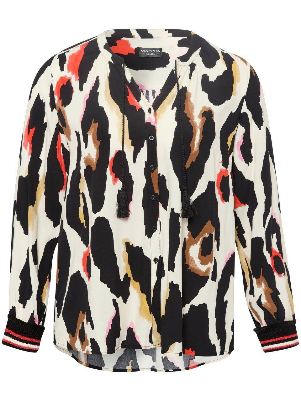 Via Appia Due Long-Bluse Mit V-Ausschnitt