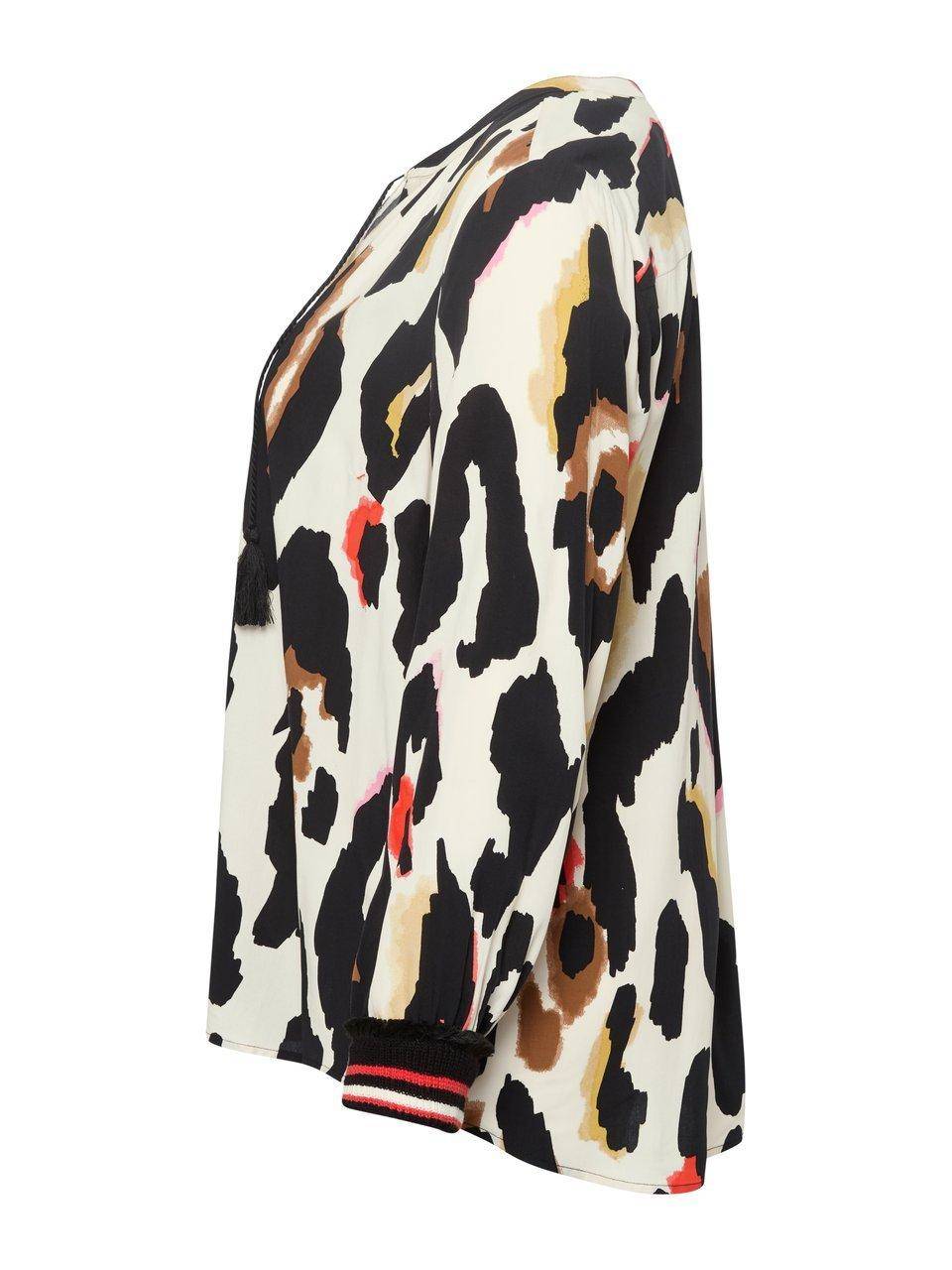 Via Appia Due Long-Bluse Mit V-Ausschnitt