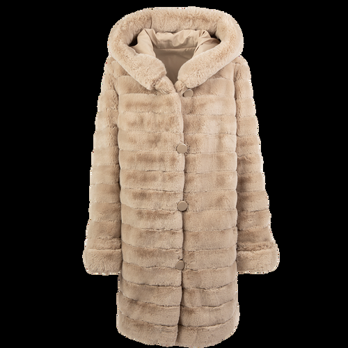 Petite M. Kunstpelz Kurz Mantel Wendeteil In Der Farbe Beige